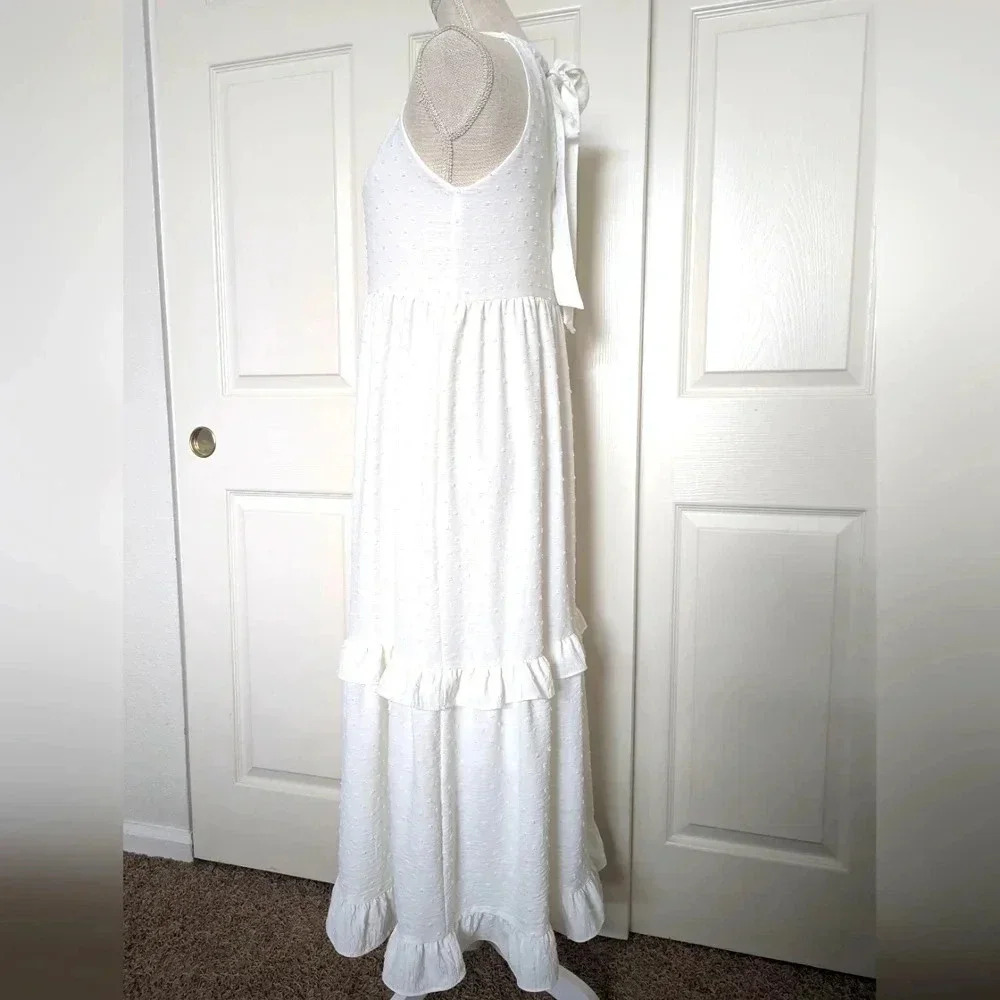 Gibsonlook Clip dot Halter Neck Midi Dress - Picture 5 of 9